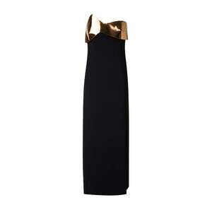 Akris - Midi Cocktail Dress with Gold Leather Highlight - US 8